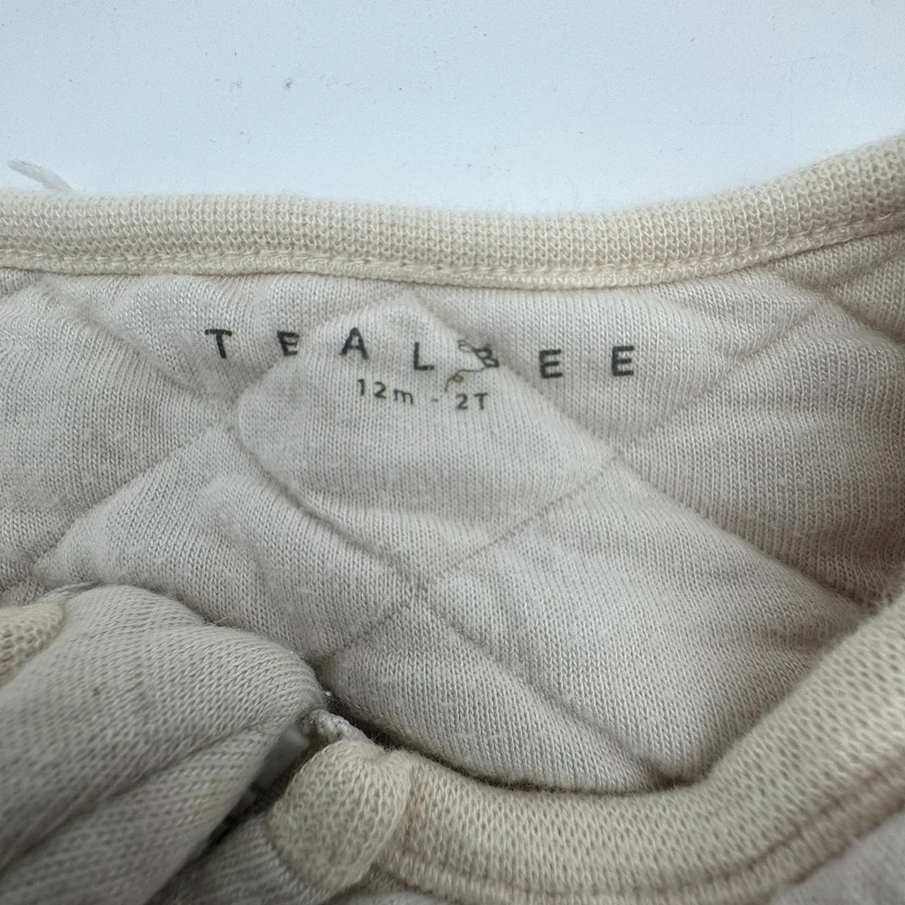 Tealbee Bamboo Sleep Sack Walker Cream Quilted Sunshine 12M-2T‎ Baby